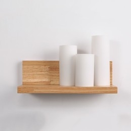 Applique da parete moderna effetto ossido nero, legno/bambù e vetro, E27 60 W