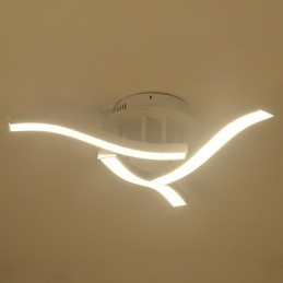 Plafoniera a filo moderna e contemporanea bianca LED integrato 45W 72,5 cm