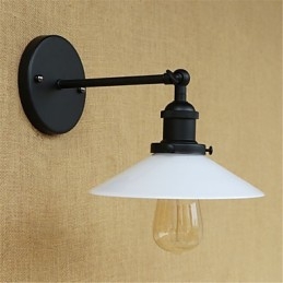 Applique da parete retrò country moderna dipinta con lampadina E26/E27 40 W
