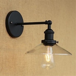 Applique da parete retrò country moderna dipinta con lampadina E26/E27 40 W