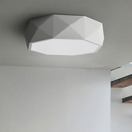 Plafoniera geometrica LED bianca e nera 41 cm