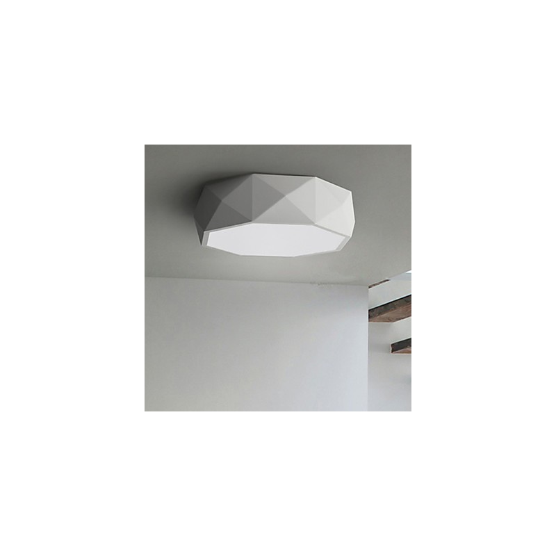 Plafoniera geometrica LED bianca e nera 41 cm