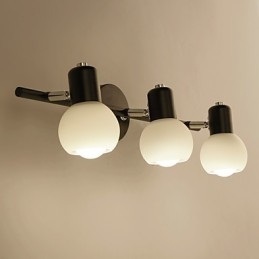 Applique da parete rustica/lodge moderna contemporanea dipinta, 3 lampadine E12/E14
