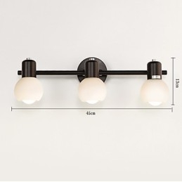 Applique da parete rustica/lodge moderna contemporanea dipinta, 3 lampadine E12/E14