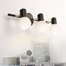 Applique da parete rustica/lodge moderna contemporanea dipinta, 3 lampadine E12/E14
