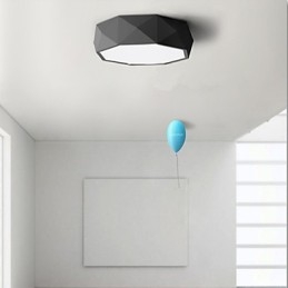 Plafoniera geometrica LED bianca e nera 41 cm