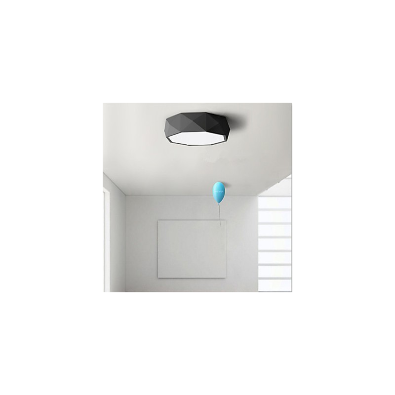 Plafoniera geometrica LED bianca e nera 41 cm
