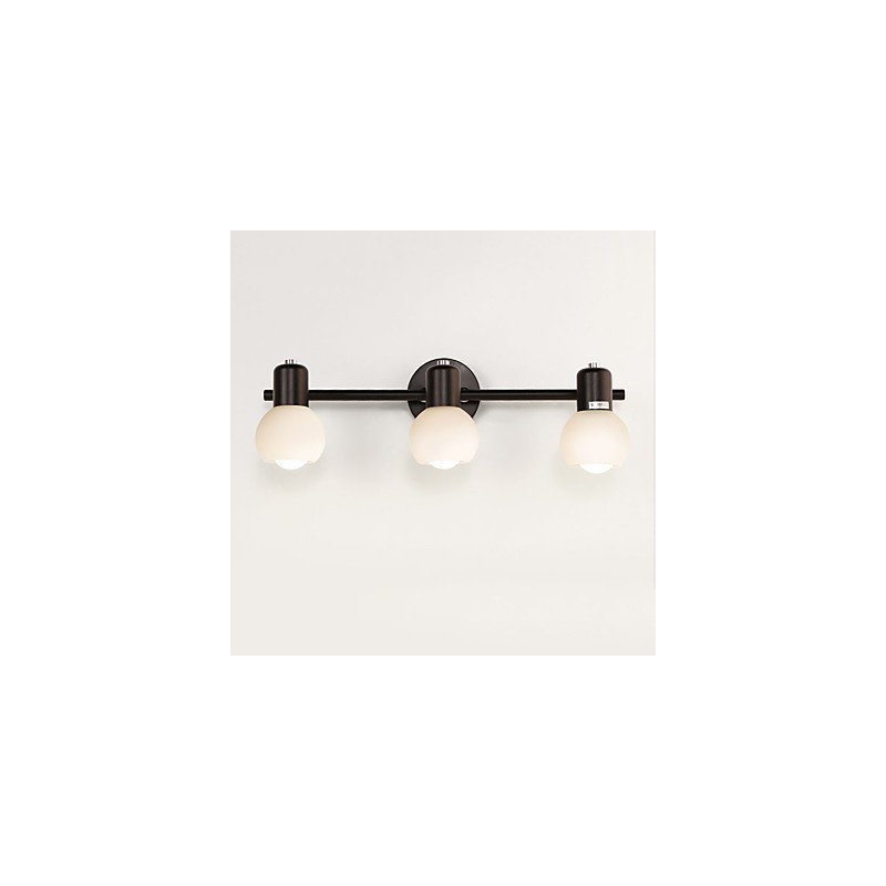 Applique da bagno Rustic Lodge elettrolitica, 3 luci E14, 45 x 13 cm