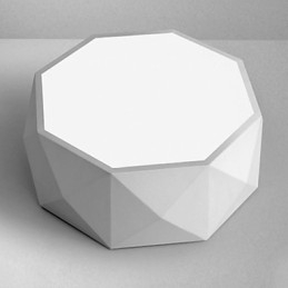 Plafoniera geometrica LED bianca e nera 41 cm