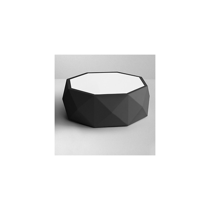 Plafoniera geometrica LED bianca e nera 41 cm