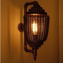 Lampada da soffitto a ingranaggi vintage industriale in ferro nero