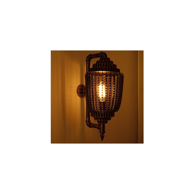 Lampada da soffitto a ingranaggi vintage industriale in ferro nero