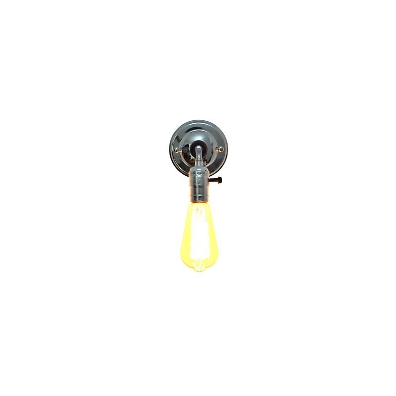 Applique da parete LED in metallo nero E27 4 W 13 x 13 x 20 cm