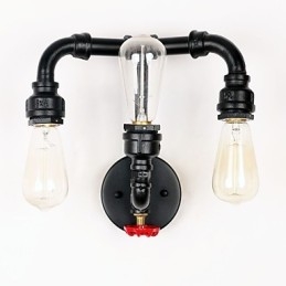 Applique da parete mini rustica dipinta verso l’alto 3 lampadine E26/E27