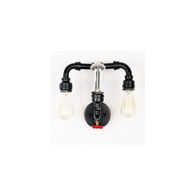 Applique da parete mini rustica dipinta verso l’alto 3 lampadine E26/E27