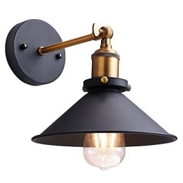 2 pezzi Applique da parete in metallo stile industriale vintage Edison