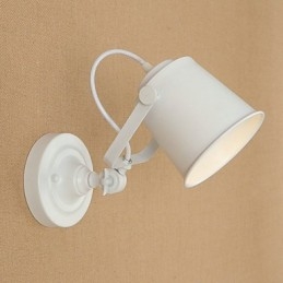 Applique da parete LED in acciaio verniciato nero, stile retrò, E27 4 W, 18x20x17 cm