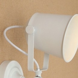 Applique da parete LED in acciaio verniciato nero, stile retrò, E27 4 W, 18x20x17 cm