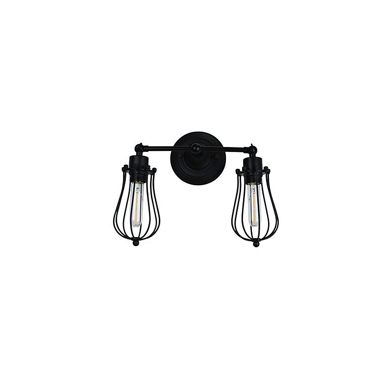 Applique da parete LED rustica/lodge dipinta in metallo 2 lampadine E26/E27