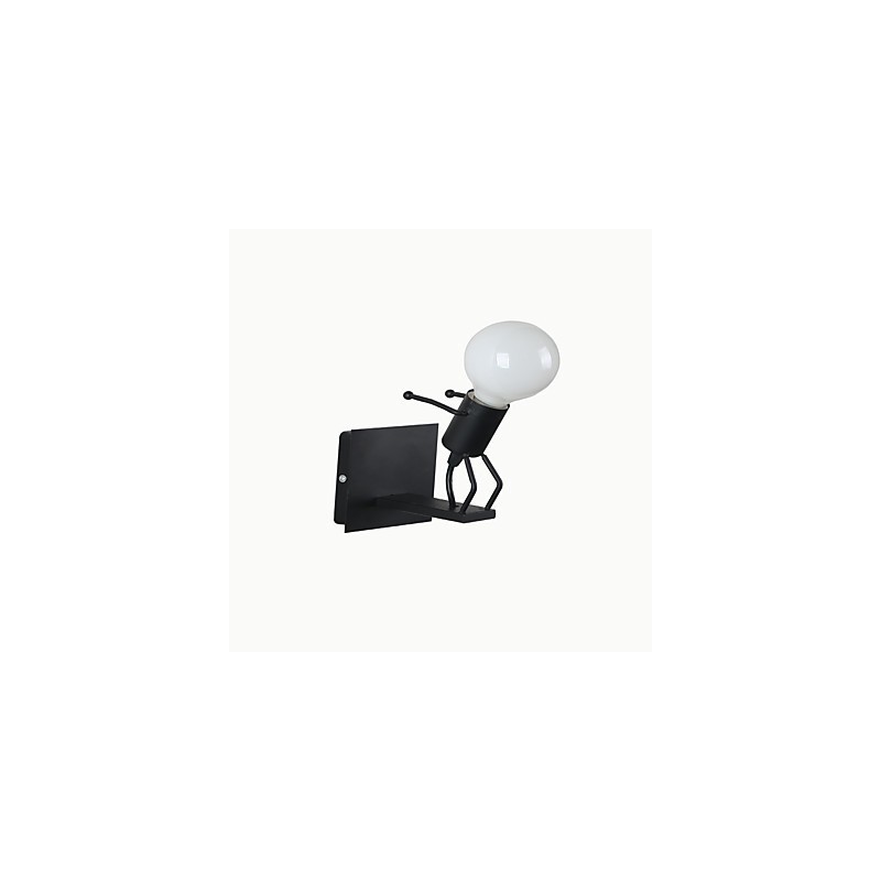 Applique da parete classica rustica country in metallo dipinto E27 40 W