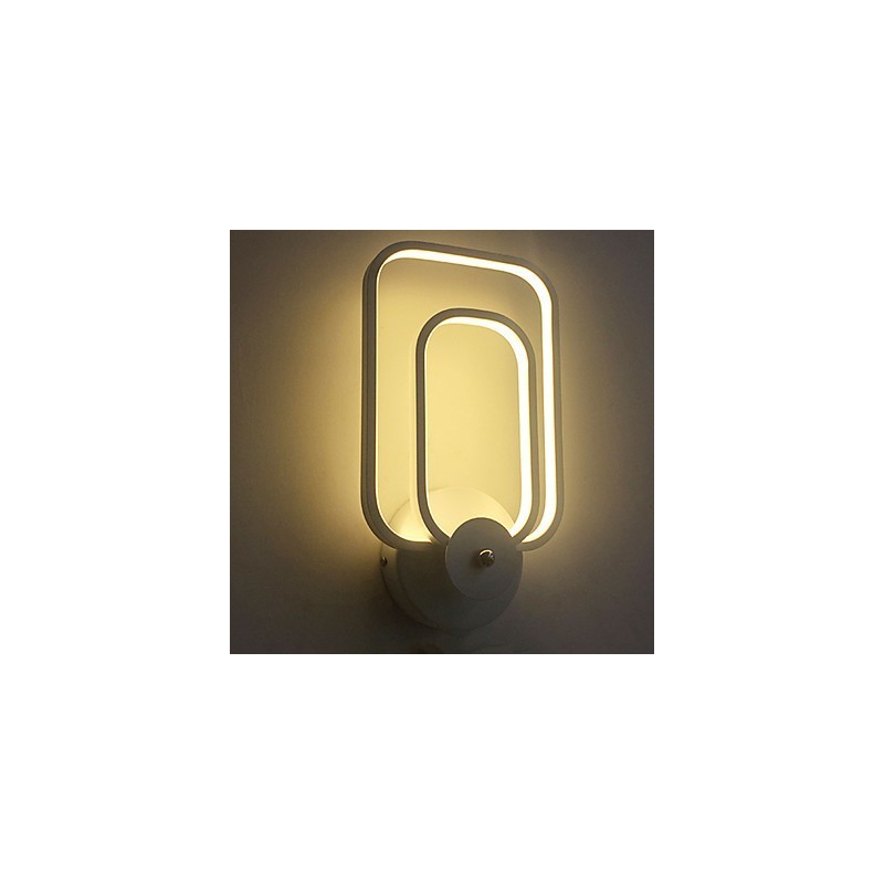 Applique da parete in alluminio moderna minimalista per balcone e scale, LED integrato, 16,5 x 25 cm