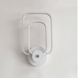 Applique da parete in alluminio moderna minimalista per balcone e scale, LED integrato, 16,5 x 25 cm