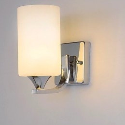 Applique da parete moderna in metallo e vetro, montaggio a filo e a soffitto