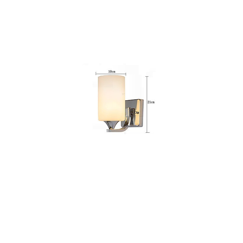 Applique da parete moderna in metallo e vetro, montaggio a filo e a soffitto