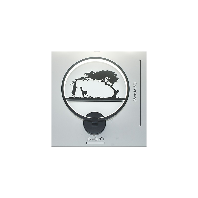 Applique da parete moderna in alluminio con LED integrato 19 W, 30 x 9 cm