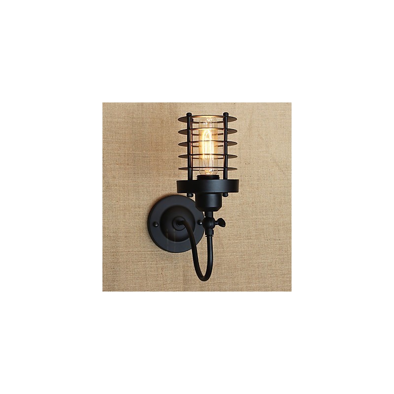 Applique da parete vintage country dipinta, luce ambientale, 1 lampadina E26/E27 40 W