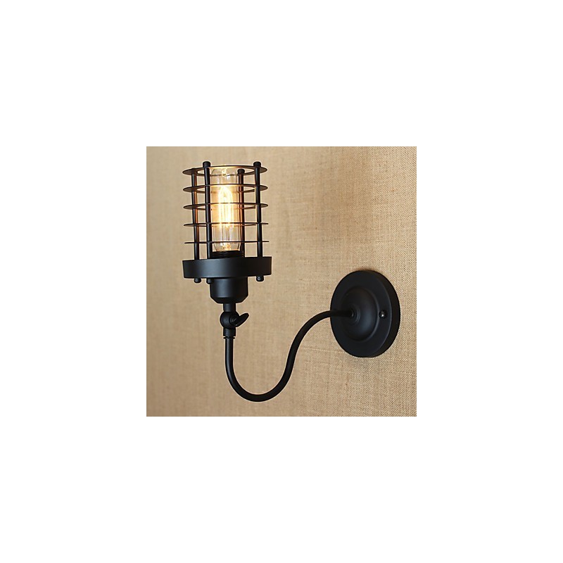 Applique da parete vintage country dipinta, luce ambientale, 1 lampadina E26/E27 40 W
