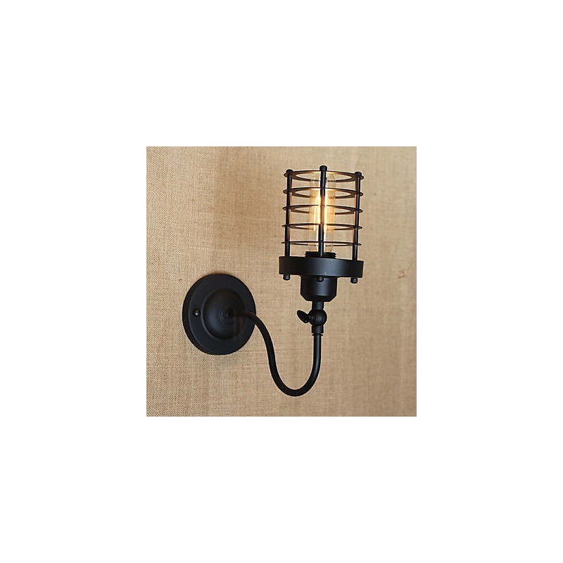 Applique da parete vintage country dipinta, luce ambientale, 1 lampadina E26/E27 40 W