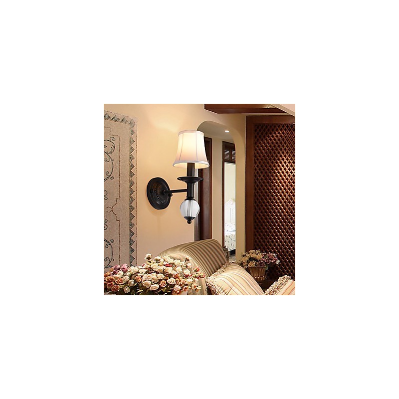 Applique da parete rustica vintage dipinta, luce ambientale, 14×20×34 cm