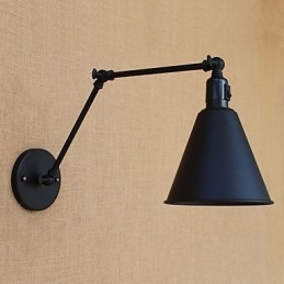 Applique da parete retrò country con braccio oscillante e finitura verniciata