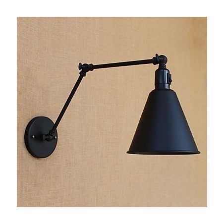Applique da parete retrò country con braccio oscillante e finitura verniciata