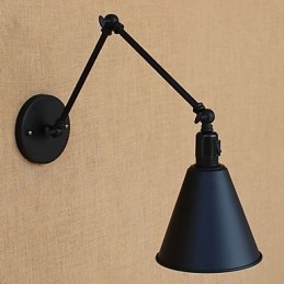 Applique da parete retrò country con braccio oscillante e finitura verniciata