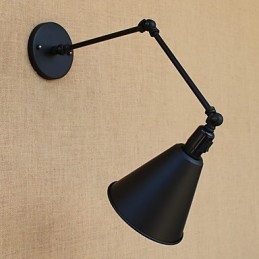 Applique da parete retrò country con braccio oscillante e finitura verniciata