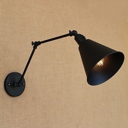 Applique da parete retrò country con braccio oscillante e finitura verniciata
