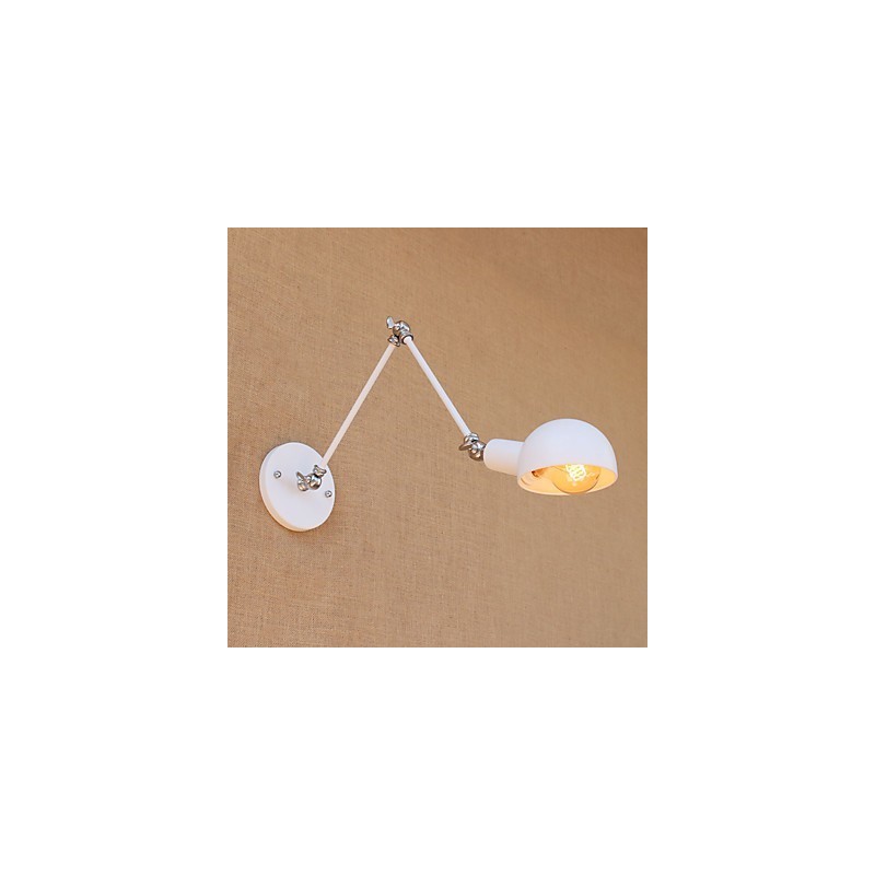 Applique da parete vintage con braccio oscillante, finitura verniciata, luce ambientale, 1 lampadina E26/E27