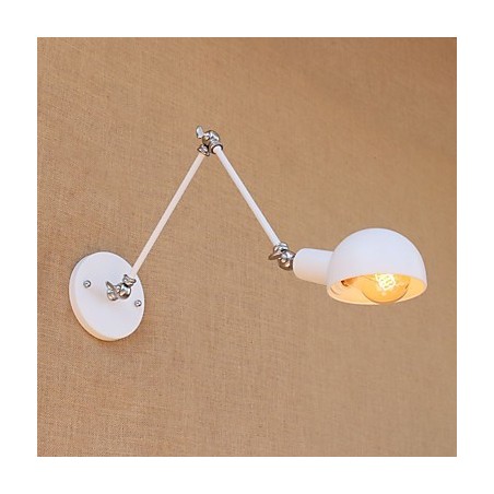 Applique da parete vintage con braccio oscillante, finitura verniciata, luce ambientale, 1 lampadina E26/E27
