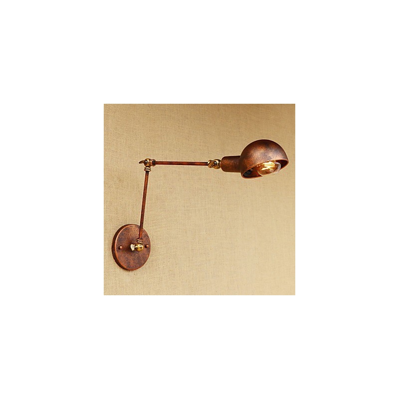 Applique da parete vintage con braccio oscillante, finitura verniciata, luce ambientale, 1 lampadina E26/E27
