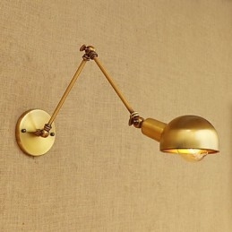 Applique da parete vintage con braccio oscillante, finitura verniciata, luce ambientale, 1 lampadina E26/E27