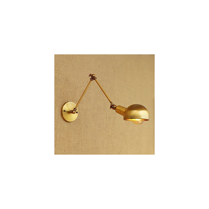Applique da parete vintage con braccio oscillante, finitura verniciata, luce ambientale, 1 lampadina E26/E27