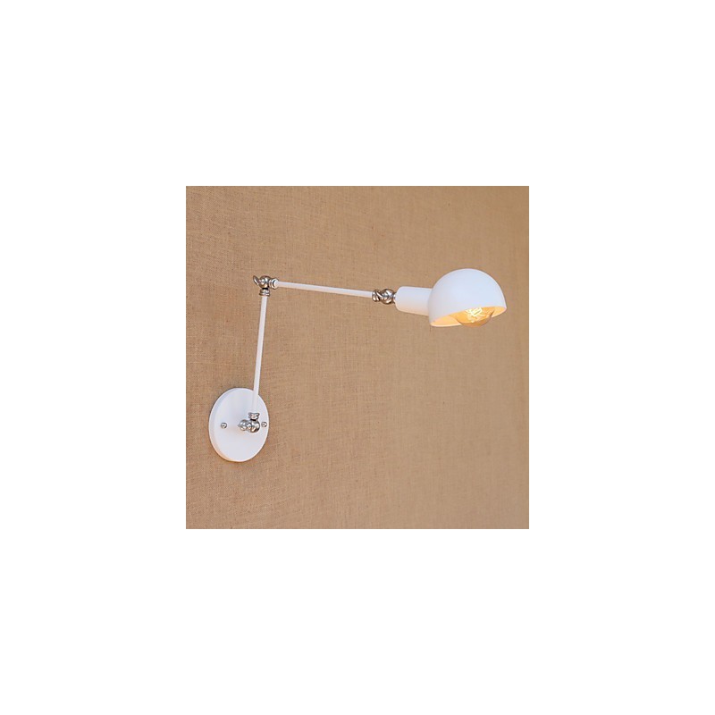 Applique da parete vintage con braccio oscillante, finitura verniciata, luce ambientale, 1 lampadina E26/E27