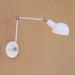 Applique da parete vintage con braccio oscillante, finitura verniciata, luce ambientale, 1 lampadina E26/E27