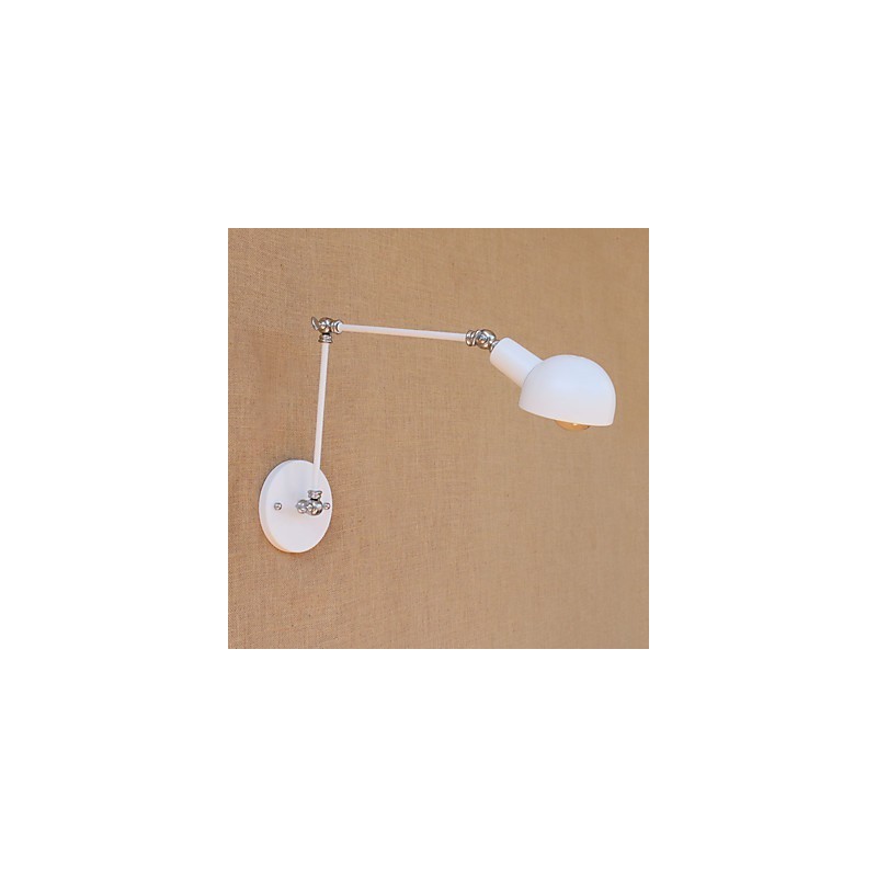 Applique da parete vintage con braccio oscillante, finitura verniciata, luce ambientale, 1 lampadina E26/E27