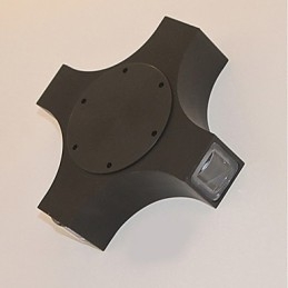 Applique da parete LED integrata da esterno impermeabile con stella a croce 16x16x4 cm