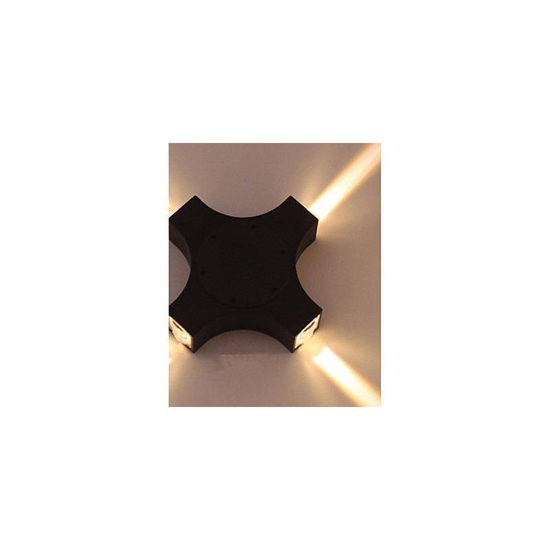 Applique da parete LED integrata da esterno impermeabile con stella a croce 16x16x4 cm