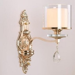 Applique da parete vintage in vetro e metallo E14 60 W