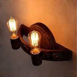 Applique da parete in metallo stile loft vintage industriale, luce verso l'alto, mini